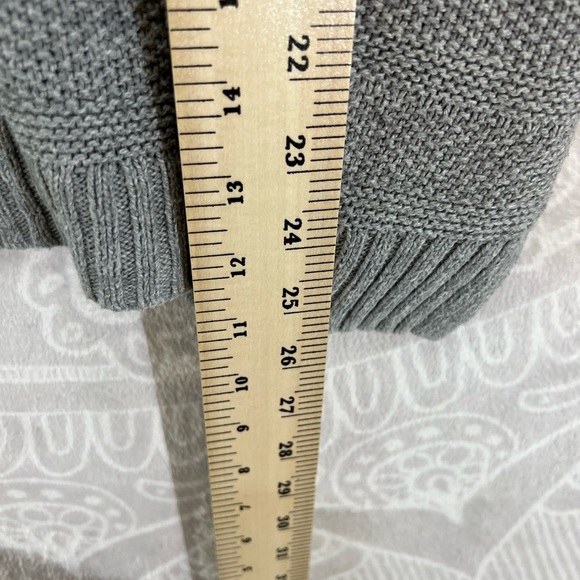 OLD NAVY SIZE M MEDIUM SWEATER GRAY CABLE KNIT COTTON BLEND 677 TOP SHIRT EUC - Picture 7 of 15